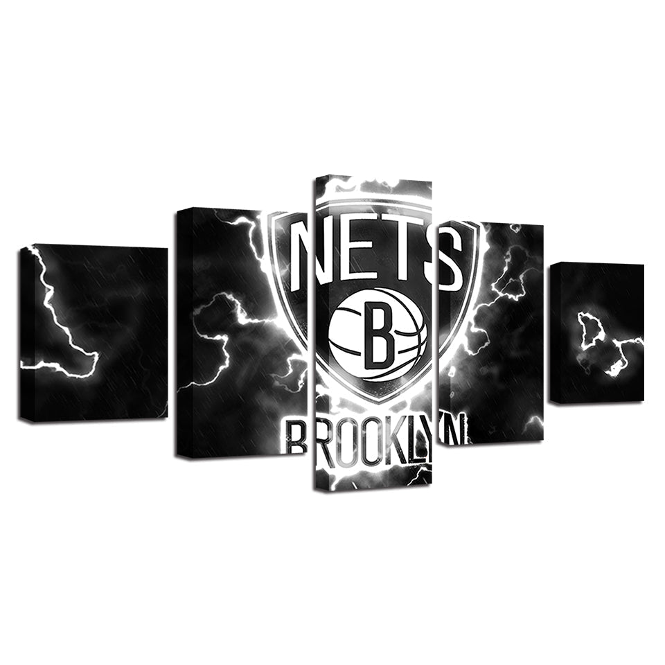 Voltaic Brooklyn Nets 5-teiliges Leinwandbild