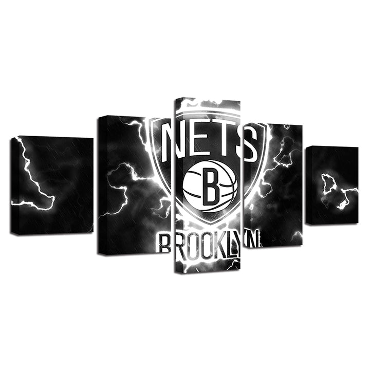 Voltaic Brooklyn Nets 5-teiliges Leinwandbild