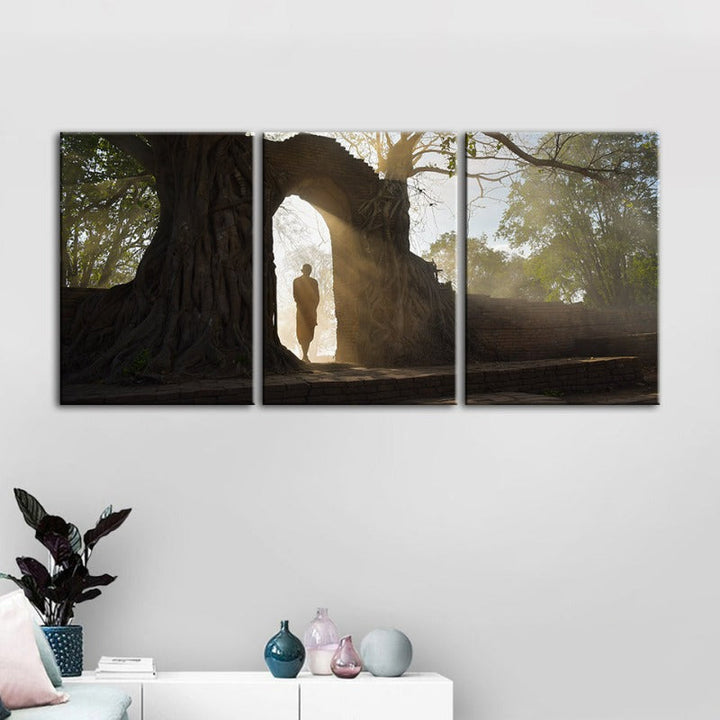 Lone Man Nature-Canvas Wandkunst Gemälde 3 Teile