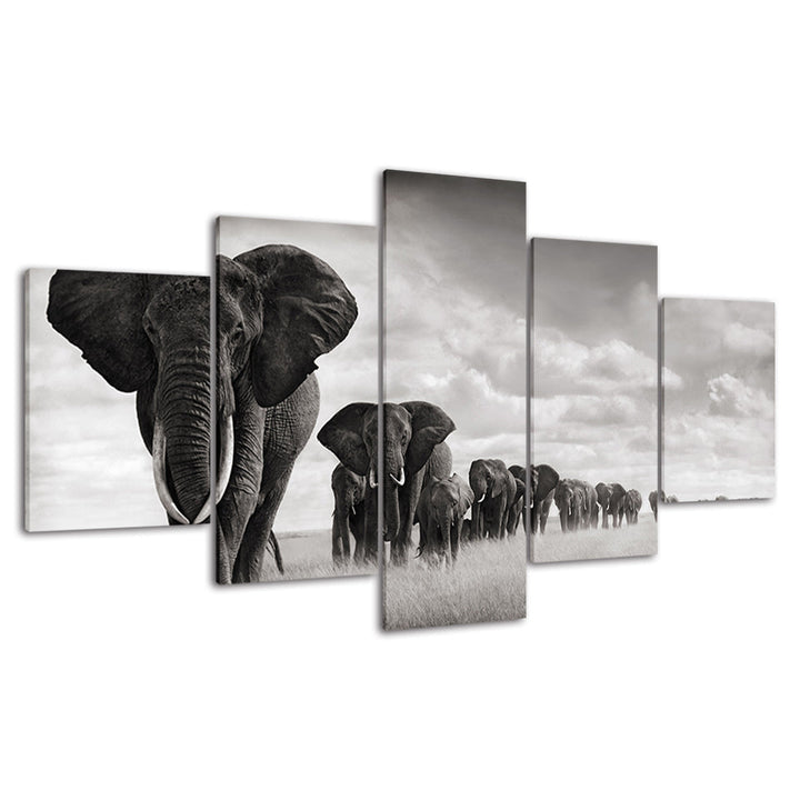 Imposante Elefanten - Leinwand Wandkunst Malerei