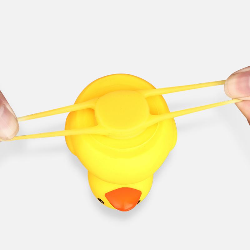 Kleine gelbe Fahrradklingel in Entenform