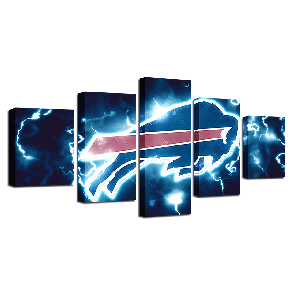 Wütende Buffalo Bills 5-teiliges Leinwandbild