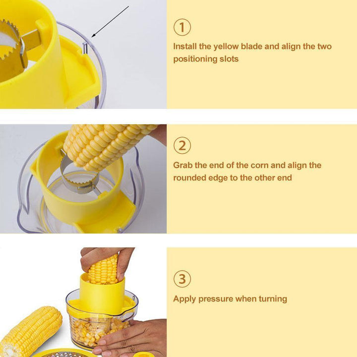 Cob Corn Stripper Mit Eingebautem Messbecher Und Reibe | Karnz
