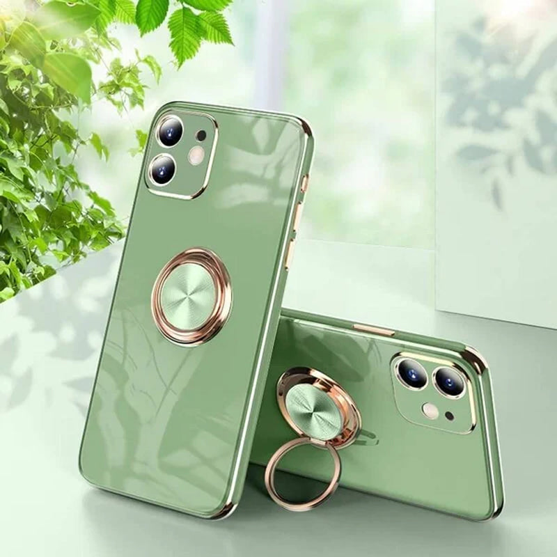 Plattiertes iPhone Case mit Ring | Karnz