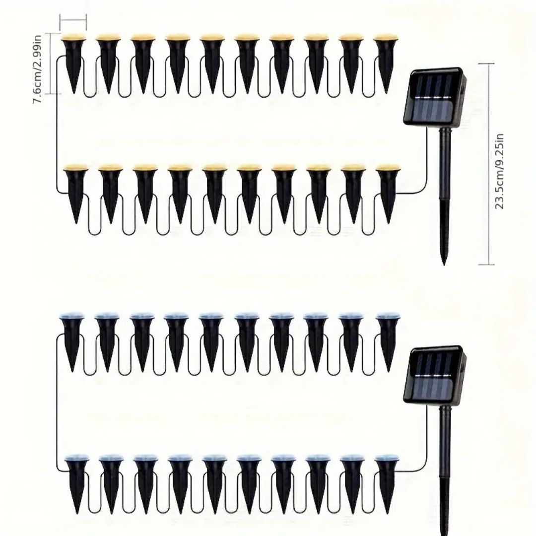 LumaTerra – 15er-Pack Solar-Gartenweglichter