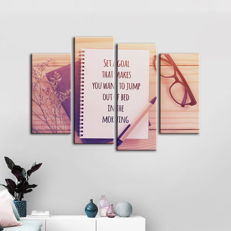4-teiliges inspirierendes Kunstwerk - Leinwand Wandkunst Gemälde