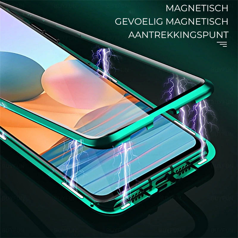 Magnetisches gehärtetes Glas Doppelseitige Handyhülle für Samsung