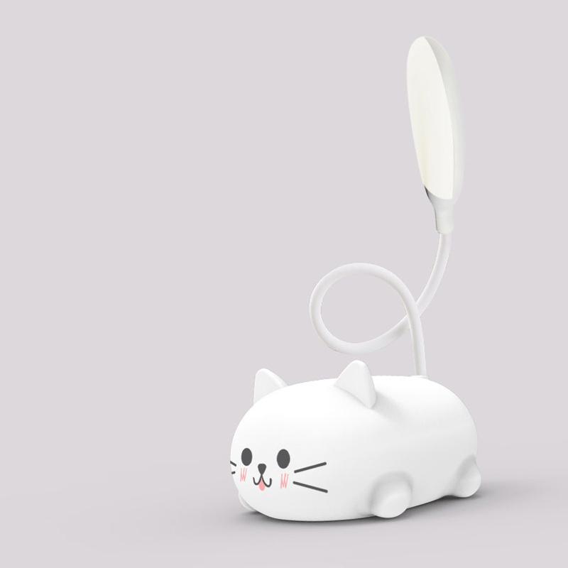 Mini Cartoon Cat LED Augen Schutz Leselampe USB Wiederaufladbare Schreibtischlampe | Karnz