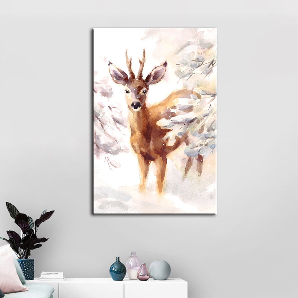 Junges, elegantes Reh – Leinwandbild