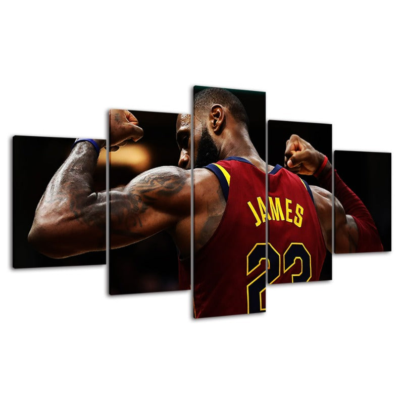 22 James - 5-teiliges Leinwand Wandbild | Karnz