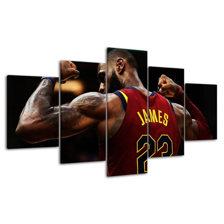 22 James - 5-teiliges Leinwand Wandbild | Karnz