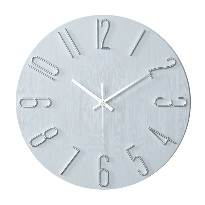 Moderne schwarze Wanduhr | 30 cm, geräuschloses, minimalistisches Design