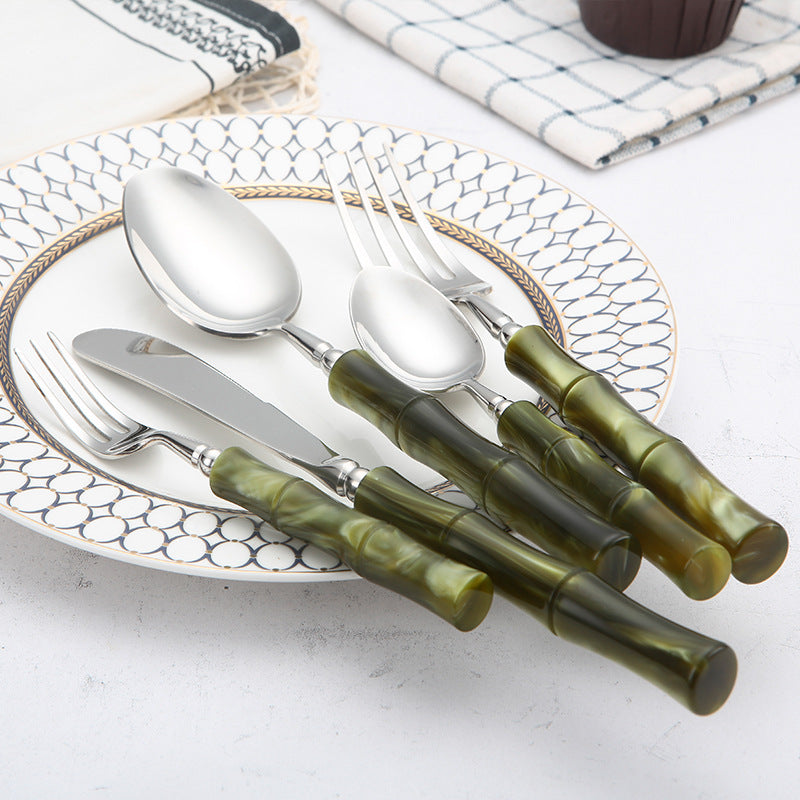 Zen Green Bamboo Besteckset | Karnz
