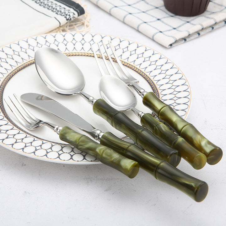Zen Green Bamboo Besteckset | Karnz