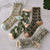 Damen-Baumwollsocken mit Blumenmuster (10 Paar)