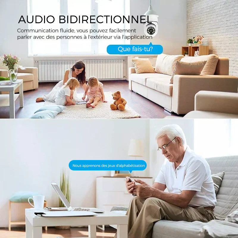 Drahtlose WLAN-Sicherheitskamera mit Glühbirne | Karnz