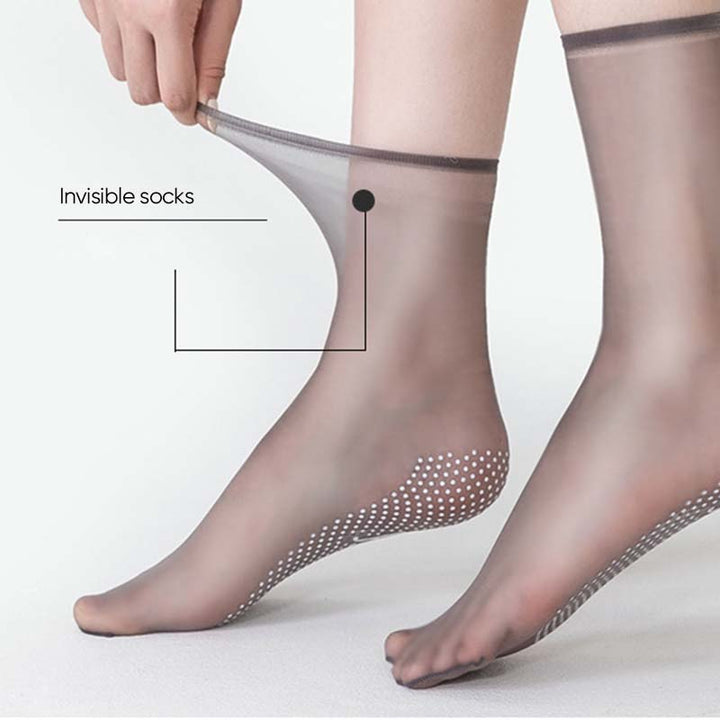 Frühling Sommer Unsichtbare Rutschfeste Kristall Seiden Socken | Karnz