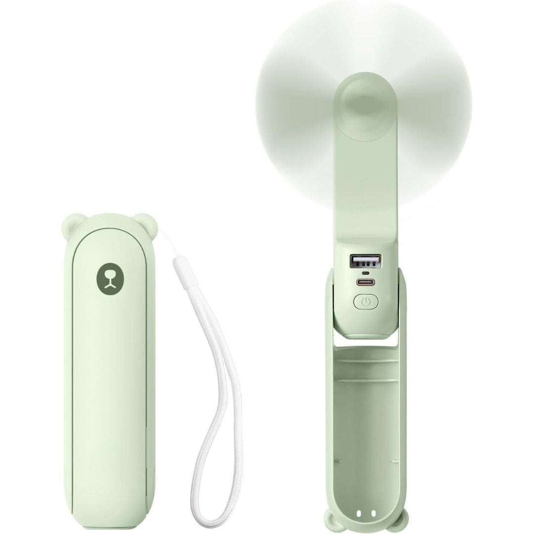 3 In 1 Handheld Mini Ventilator | USB Wiederaufladbar, Faltbares Design & Ideal für Reisen, Camping und Outdoor-Aktivitäten | Karnz