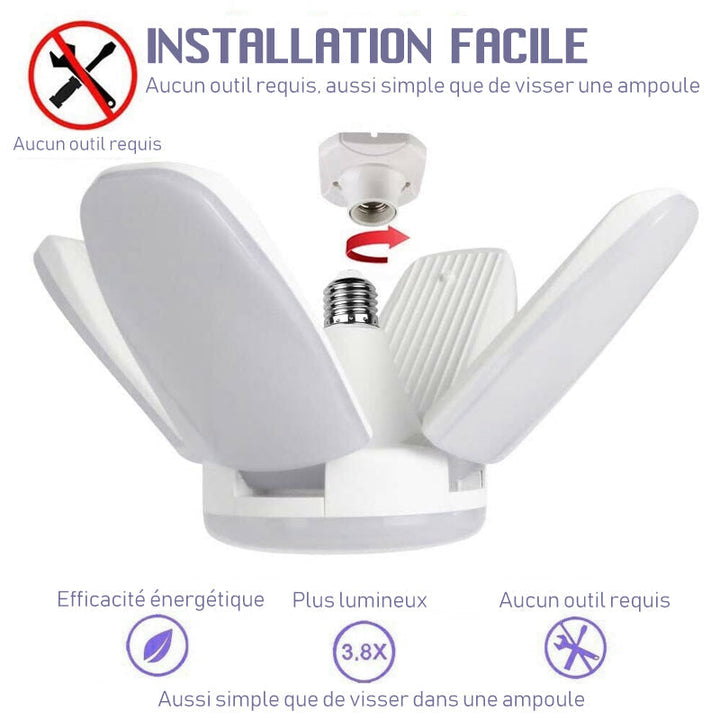 Faltbare verformbare universelle Garagenlampe | Karnz