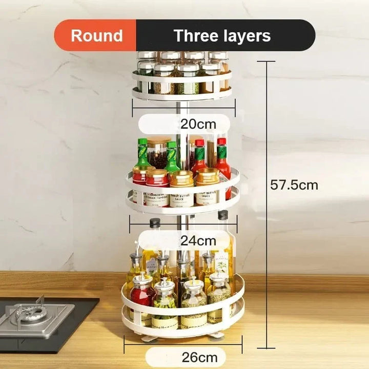 360° Drehbarer Lagerregal-Organizer Rund (Premium) Karnz