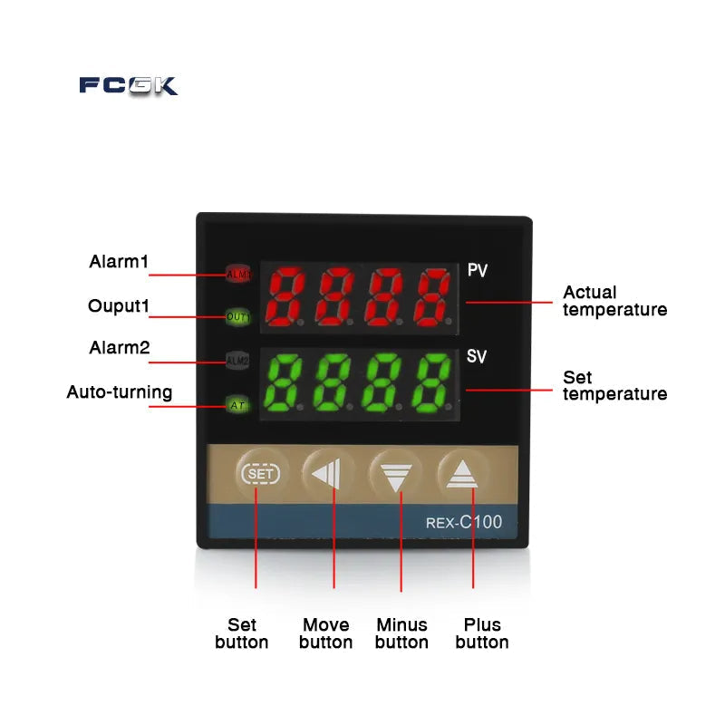 REX-C100 SSR-Ausgangsthermostat Digitaler Timer | Karnz