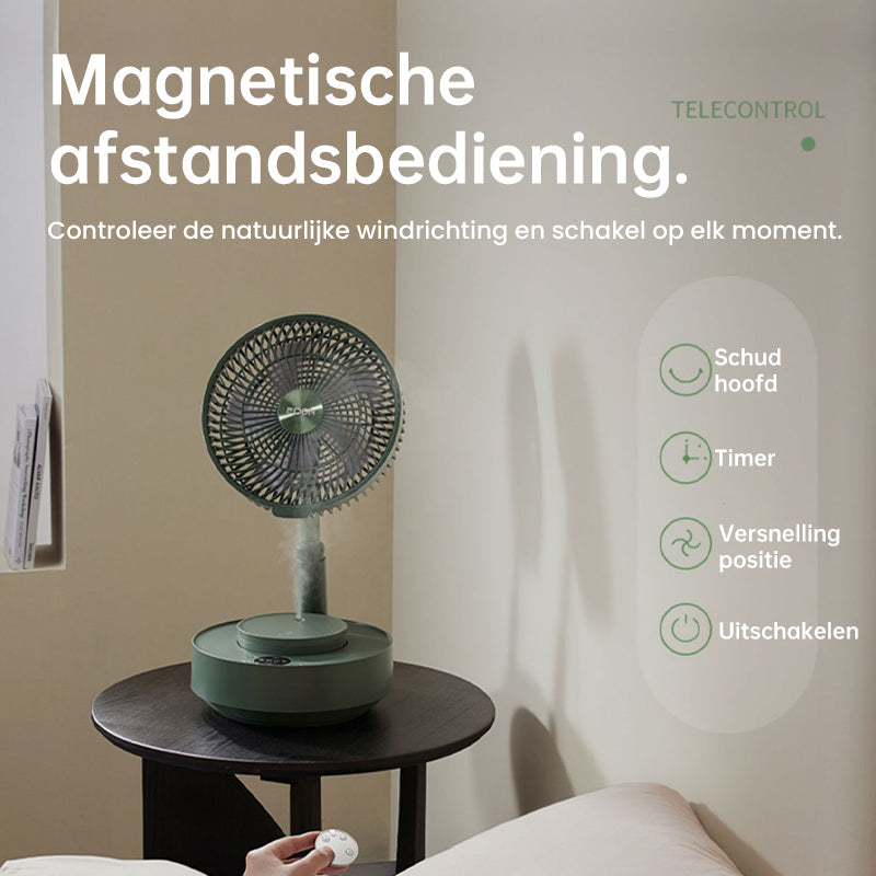 Portae Rechargeae Teleskope-Ventilator mit geräuscharmem Design und einstellbarer Höhe