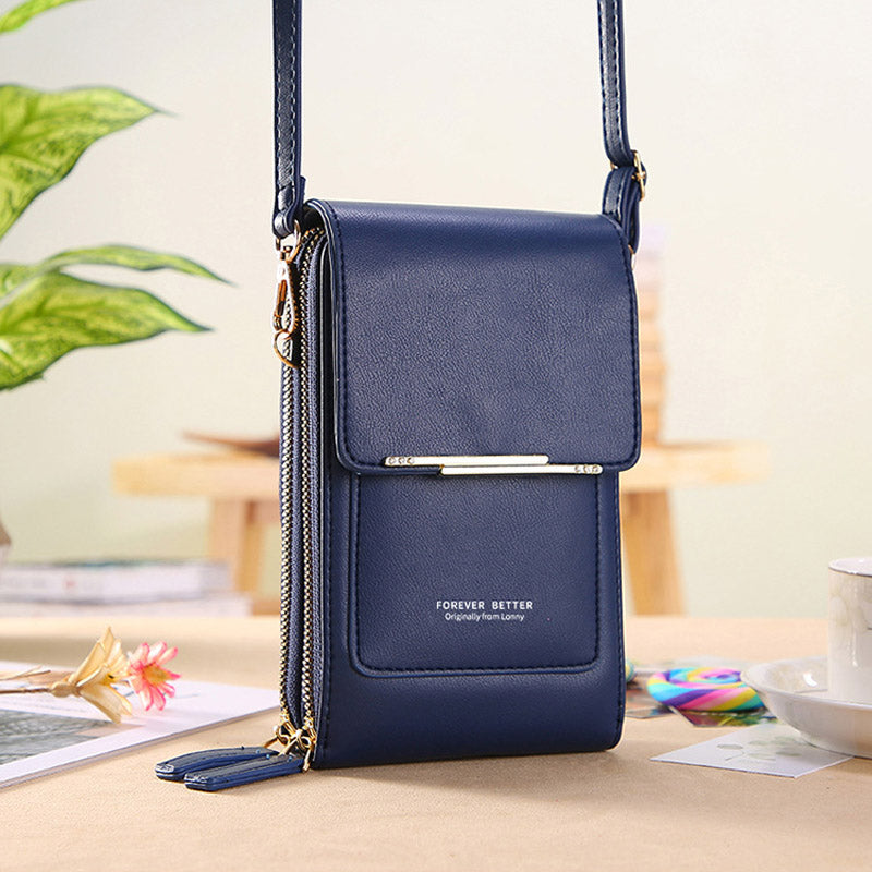 Anti-Diebstahl-Ledertasche mit Touchscreen | Karnz