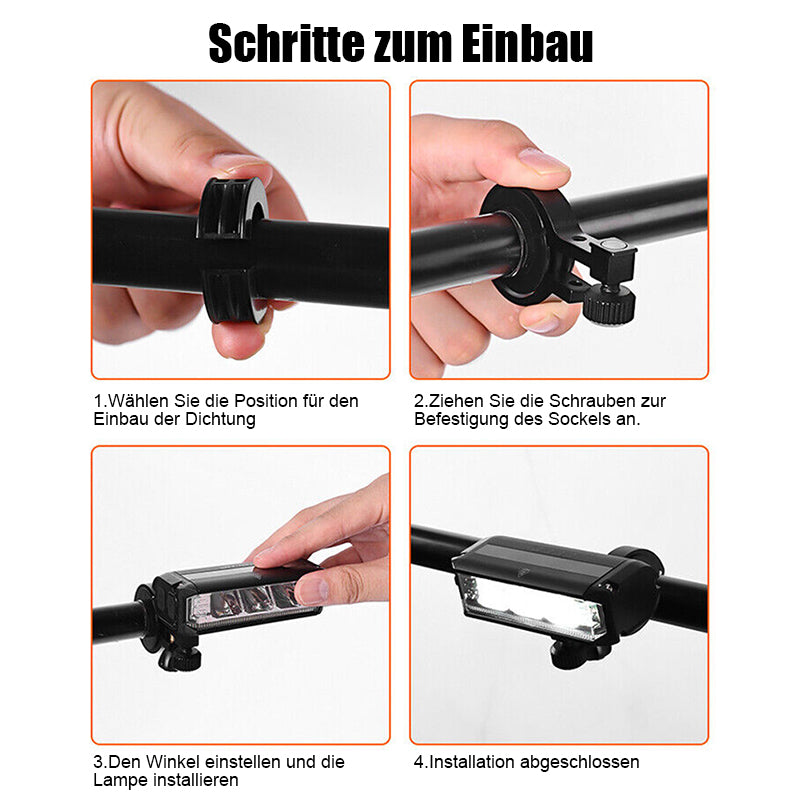 Sandsberg | Ultra-Hell Wiederaufladbares LED Fahrradlicht – 900 Lumen Fahrradscheinwerfer für nächtliches Fahren