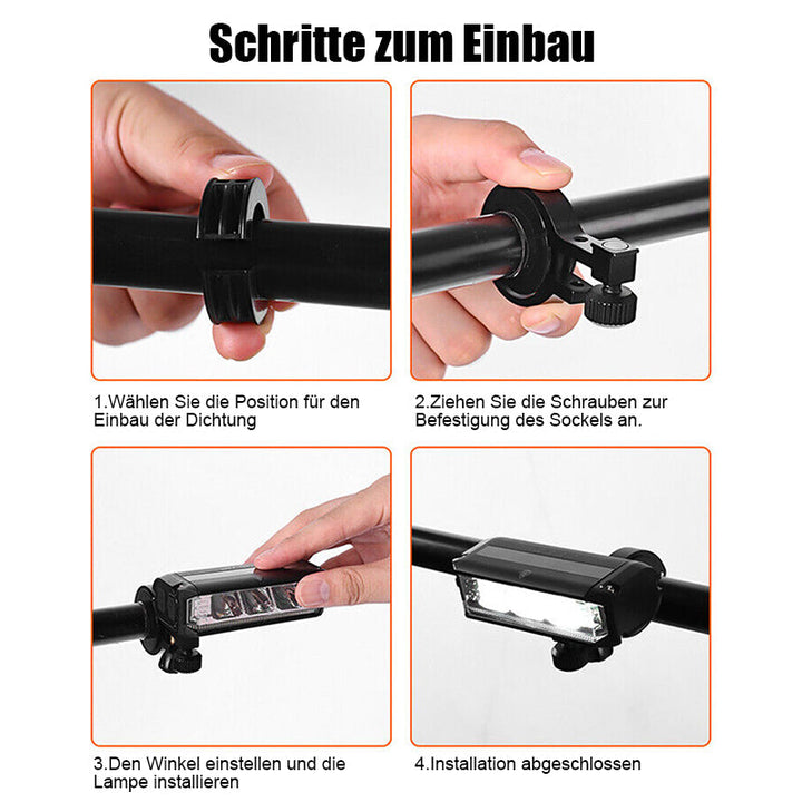 Sandsberg | Ultra-Hell Wiederaufladbares LED Fahrradlicht – 900 Lumen Fahrradscheinwerfer für nächtliches Fahren