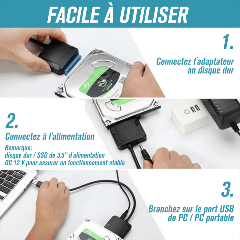 USB 3.0 zu SATA III Festplattenadapter | Karnz
