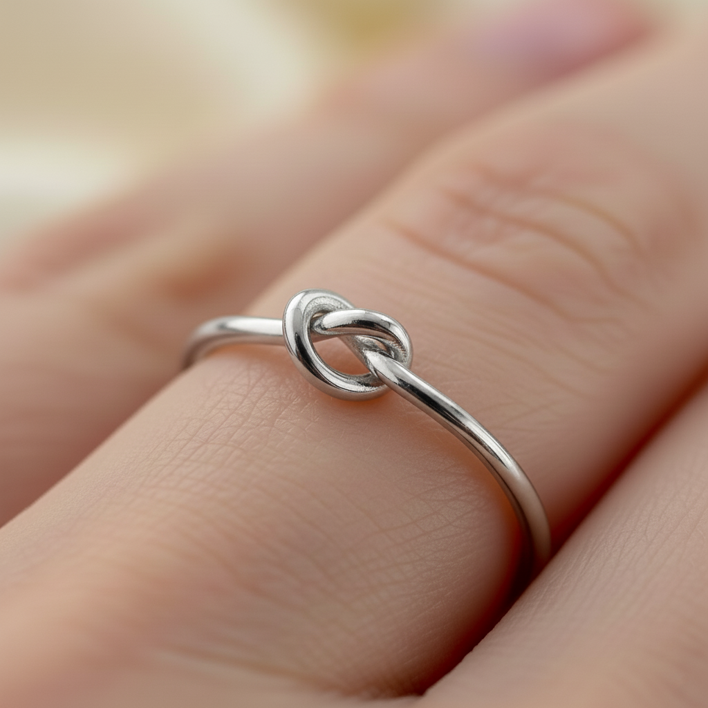 Karnz | Zierliches Herz Knoten Bond Ring