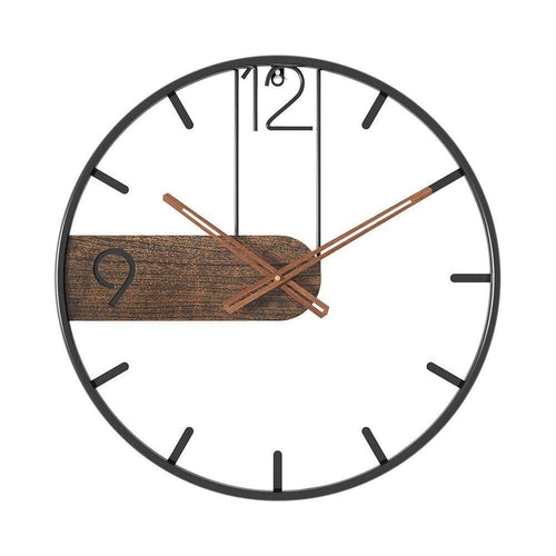 GrandeTime Uhr - Moderne große runde Metallwanduhr