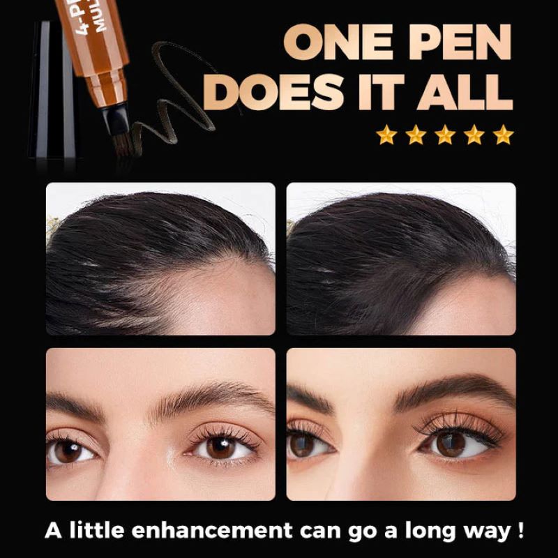 Ultrafeiner, vierzackiger, langanhaltender, wasserfester Microblading-Augenbrauenstift für ein natürliches Aussehen