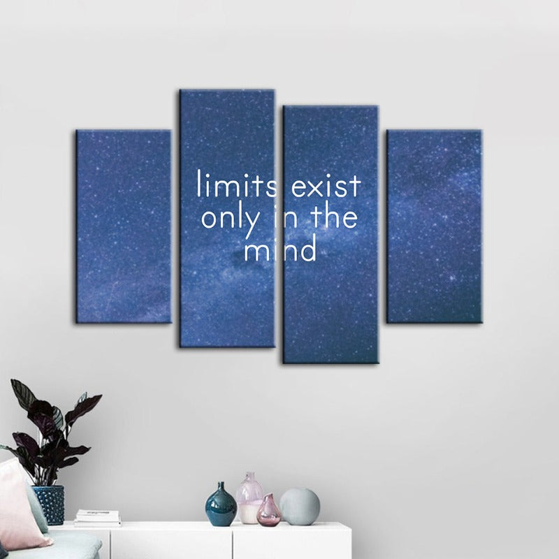 4-teilige Galaxy Motivation - Leinwand Wandkunst Malerei