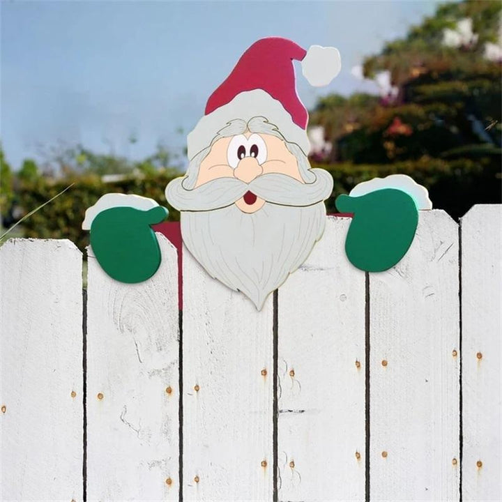 Weihnachtlich dekorierte Zaunverzierung | Karnz
