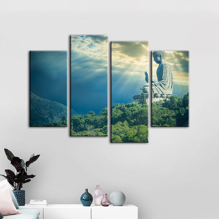Secret Sky 4-teiliges Leinwandbild