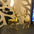 Goldenes Hirschpaar-Figuren