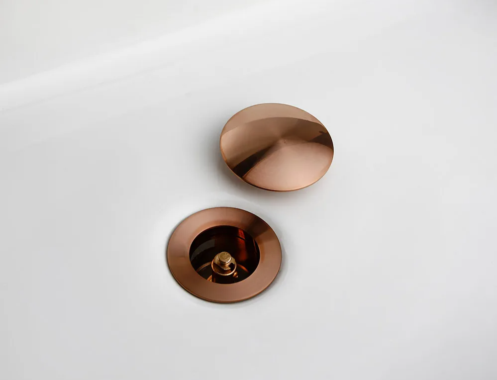 Bagnolux Roségold Waschbeckenablaufventil Karnz