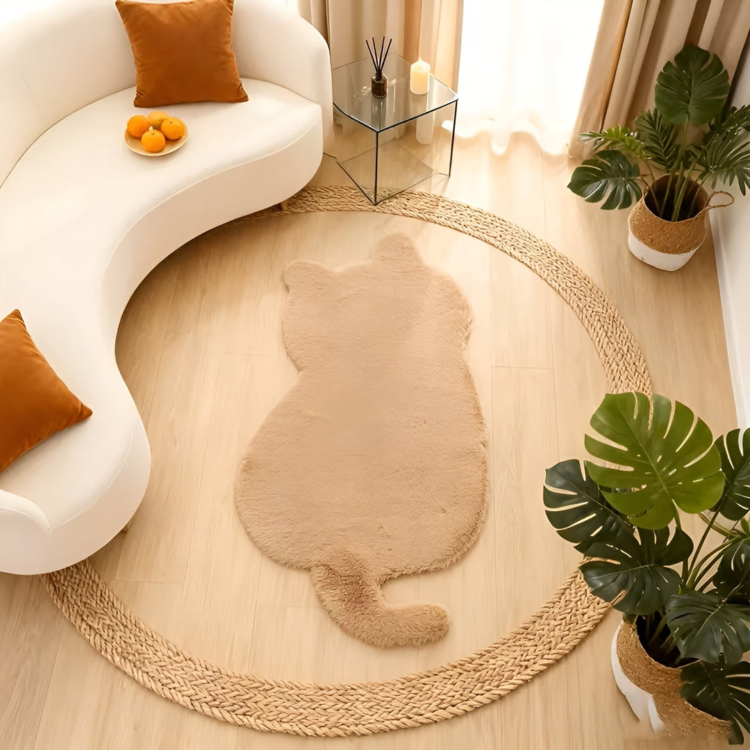 Kleinere Decke in Katzenform – weich und gemütlich | Perfekt für Sofa, Regal oder Kommode | Karnz