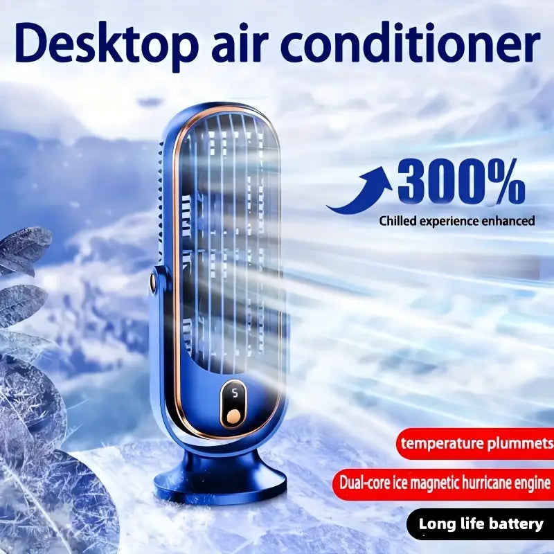 Tragbarer Mini-Luftkühler mit USB-Ladung – 5 Geschwindigkeiten & 720° Drehung | Karnz
