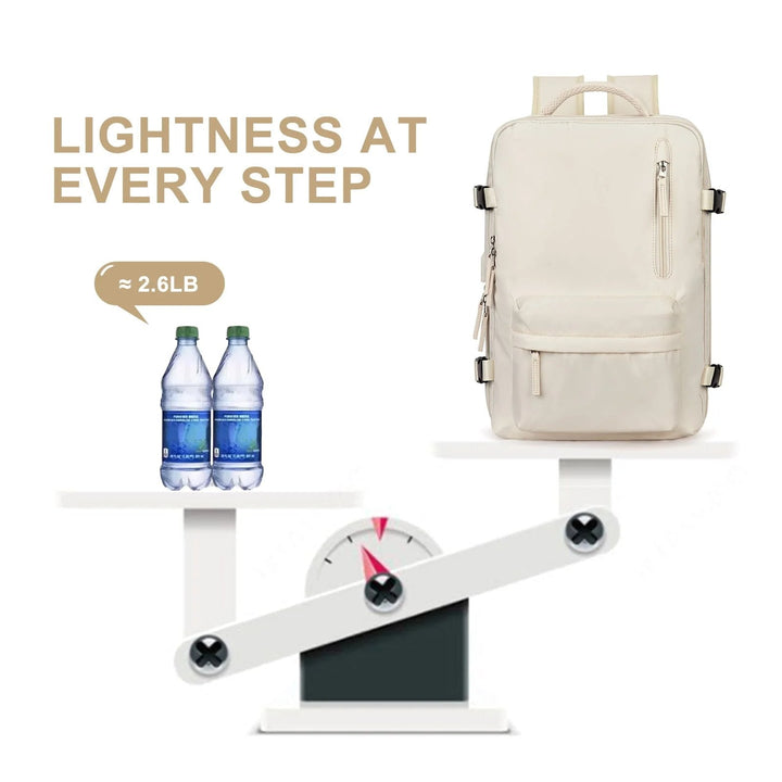 Karnz | Travelliva Damen Reise-Rucksack 35 L | Wasserdicht & mit USB-Anschluss | Anti-Diebstahl & Schuhfach | Für Wandern, Alltag & Reisen