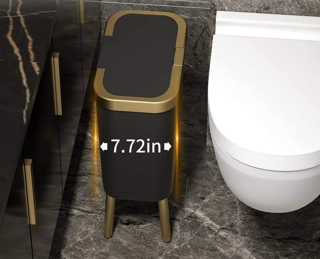 GoldenSlim Moderner Mülleimer mit Deckel Karnz