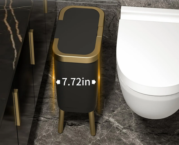 GoldenSlim Moderner Mülleimer mit Deckel Karnz