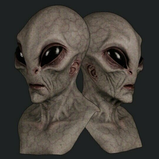Alien-Maske | Realistisches Halloween-Kostümzubehör | Karnz