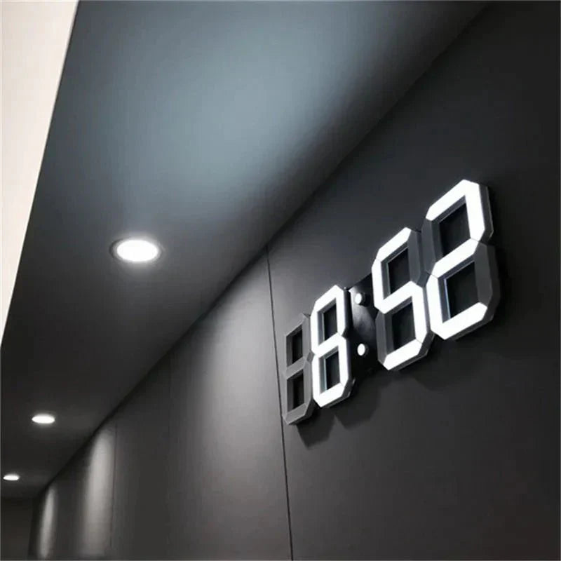 GlowLuxe - Stilvolle 3D LED Wand Uhr | Karnz
