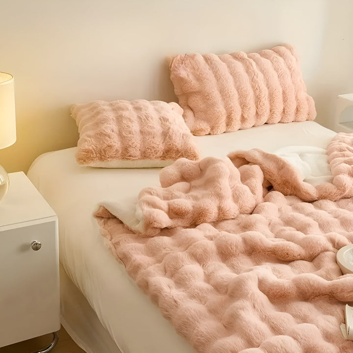 Fleece und Fleece-Decke – Extra weich & warm | Perfekt für Sofa und Schlafzimmer | Karnz