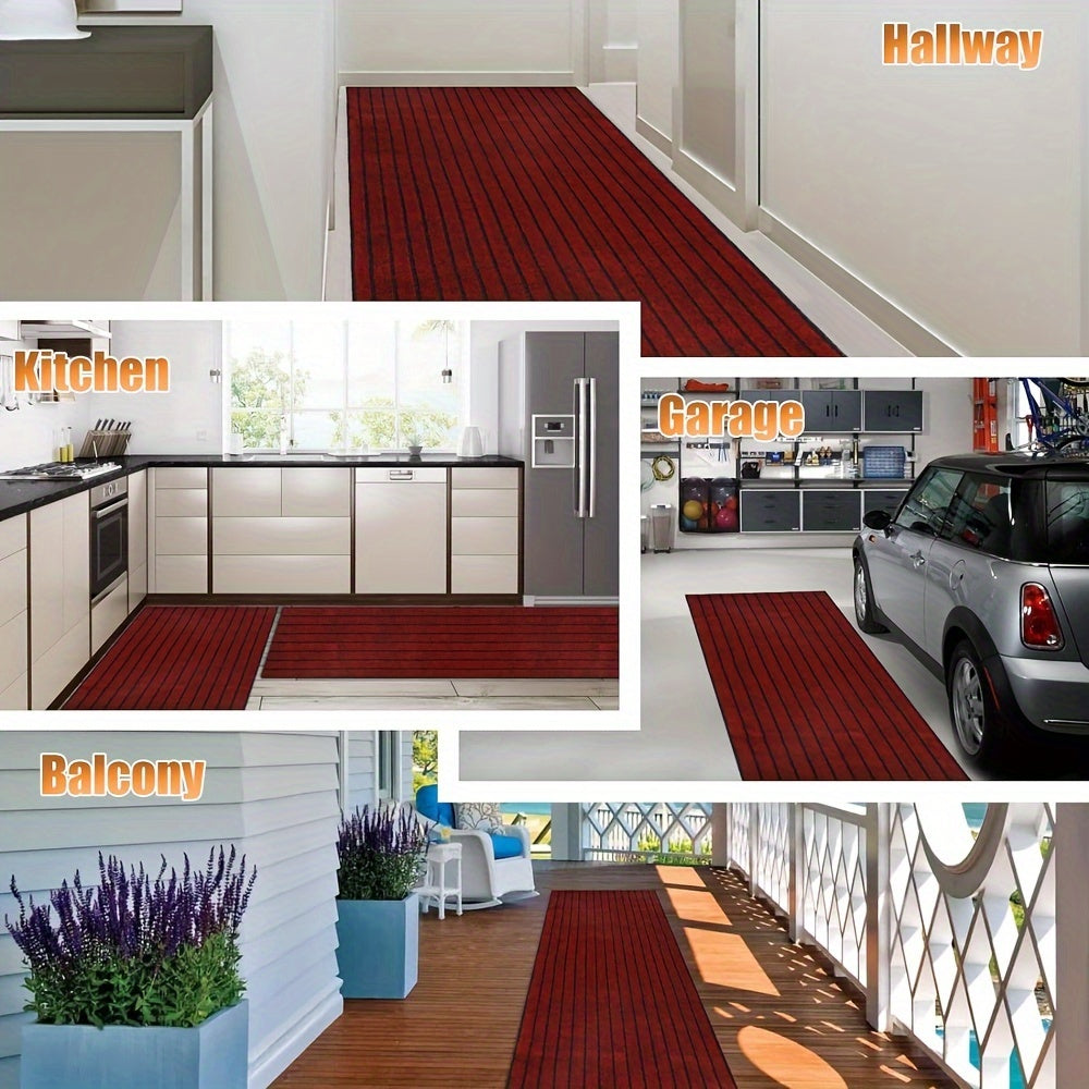 Rutschfester Läufer – Washae-Teppich mit Gummirücken für den Innen- und Außenbereich | Ideal für Flur und Balkon