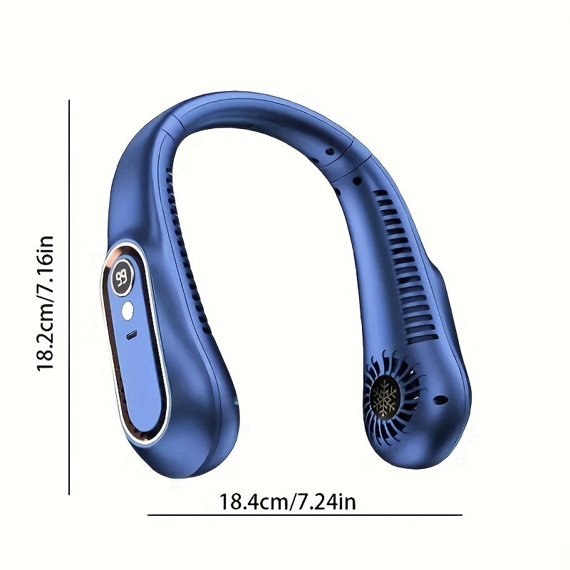 1pc Tragbarer USB-Kühler Ventilator mit 5 Geschwindigkeiten und digitaler Anzeige - Superstarke Technologie und bladeless Design für den Außenbereich | Karnz