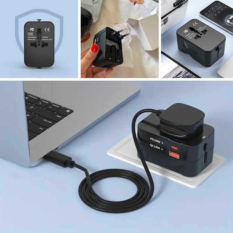 Universeller Reiseadapter mit dualen USB-Anschlüssen | Karnz