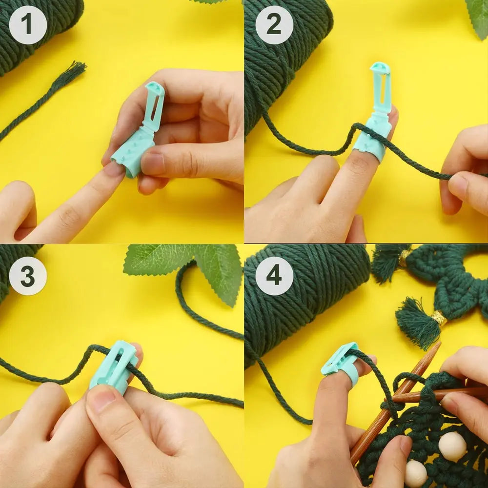 5-teiliger Satz Garn Führungsring – für komfortables und schnelles Stricken & Häkeln!